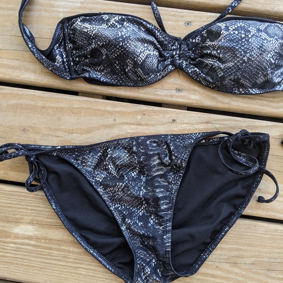 MAKE OFFER! Snake Skin Print Bikini bandeau style - Picture 2 of 6